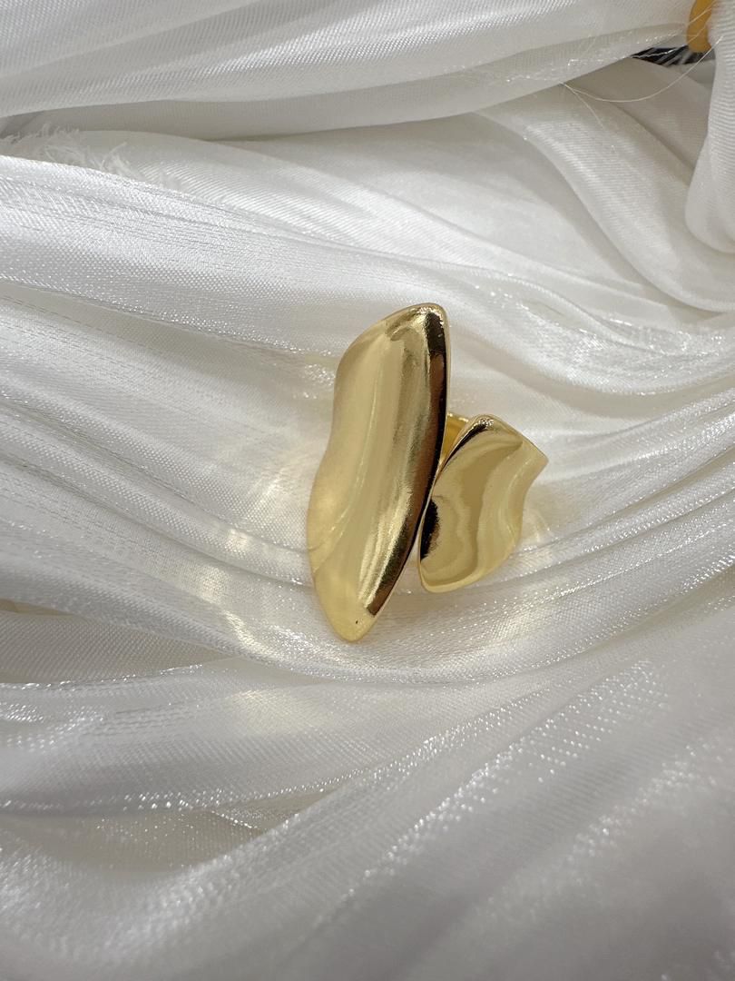 Abstract Gold Duo Ring